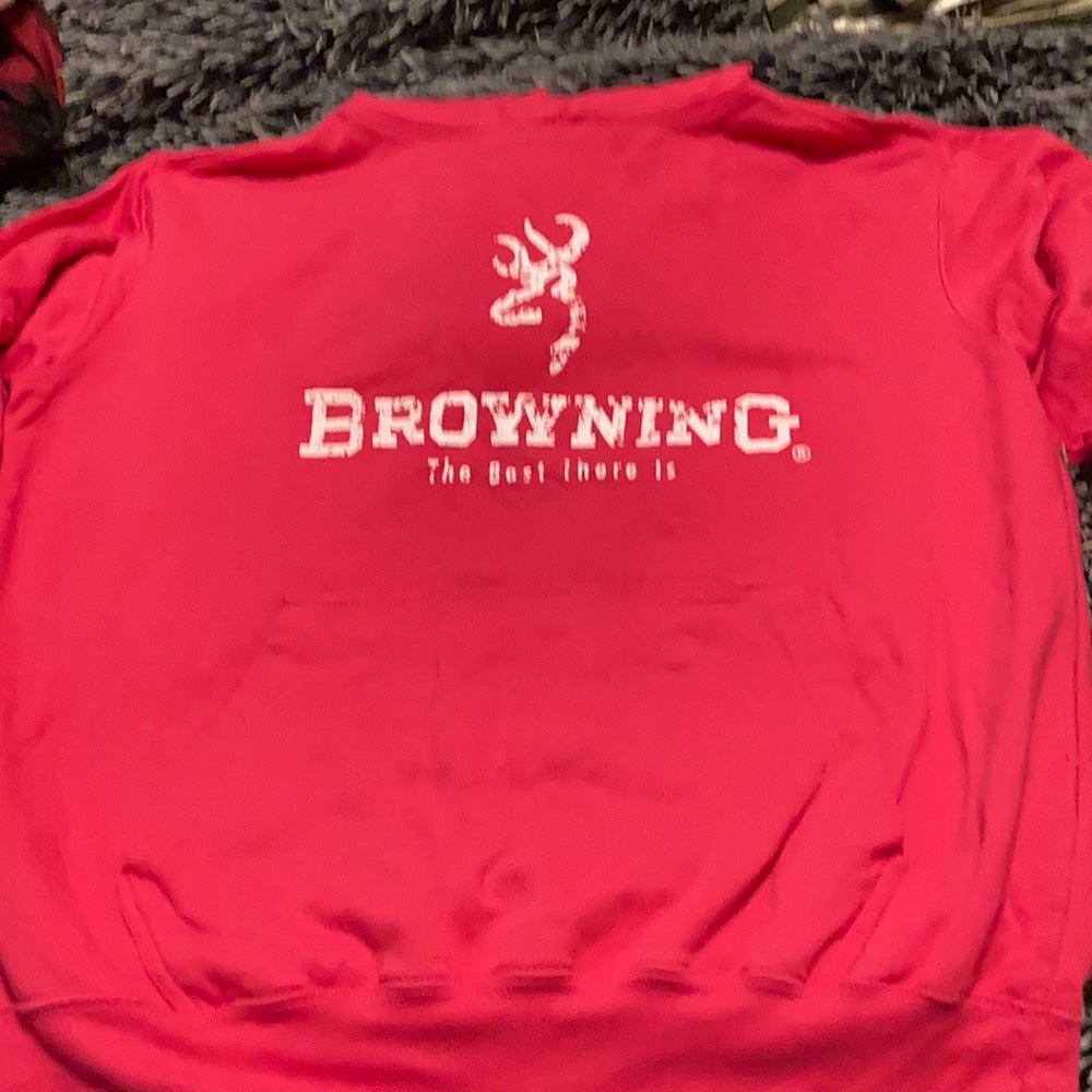 Pink browning hoodie